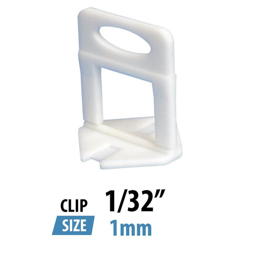 TILE LEVELING SYSTEM CLIP SPACER 1/32 – 1mm