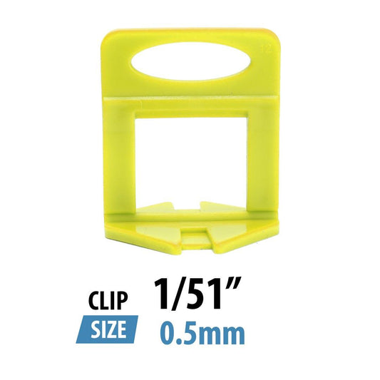 TILE LEVELING SYSTEM CLIP SPACER 1/51 – 0.5mm