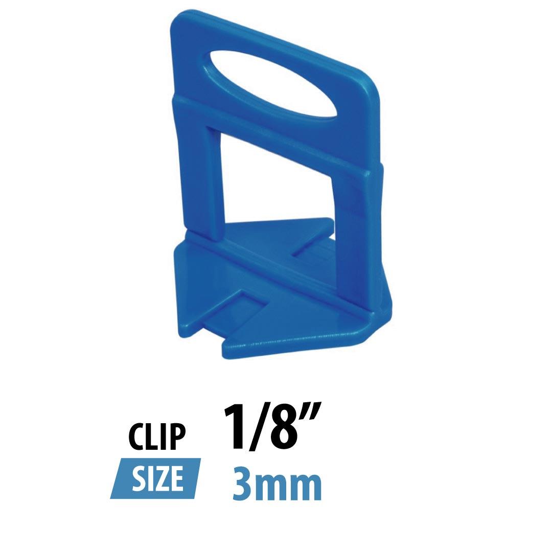 TILE LEVELING SYSTEM CLIP SPACER 1/8 – 3mm